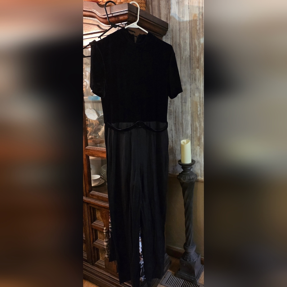 Victoria Stephens Black Velvet Jumpsuit (14)